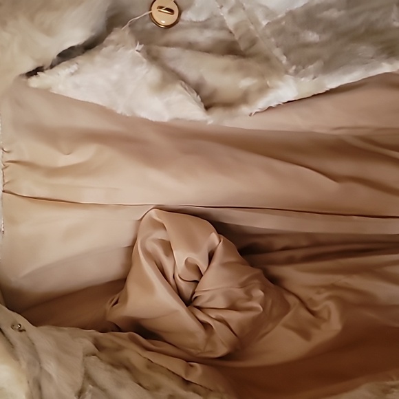 Elegant Real Rex Rabbit Fur Women's Coat With A Fur Belt, Vintage 60s PennyCoat - Picture 13 of 17